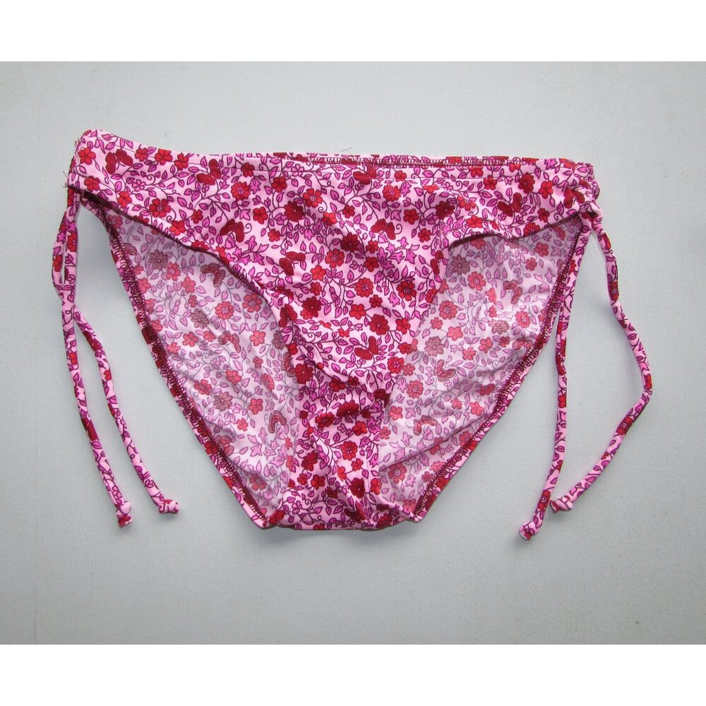Pink Red Ditsy Floral Bikini Bottoms - Large